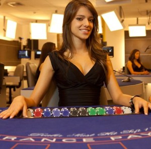 Table de blackjack en ligne avec croupier