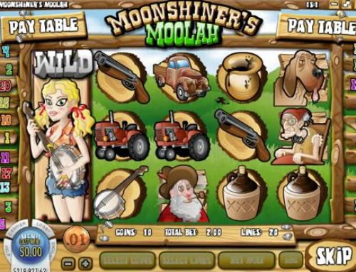 Logiciel Rival: nouvelle machine à sous Moonshiner’s Moolah