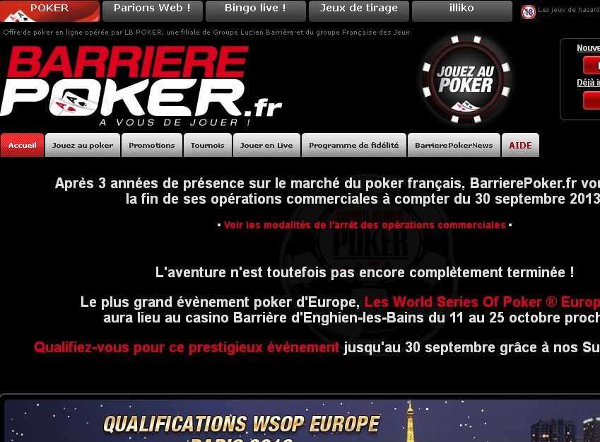 Barriere poker