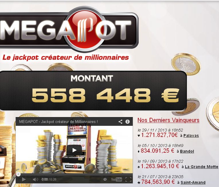 Jackpot progressif Partouche Megapot