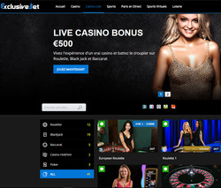 Exclusivebet, le live casino aux 8 logiciels