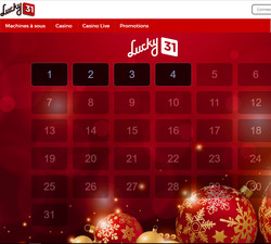 Bonus Lucky31 Casino du calendrier Avent 2016