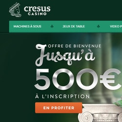Bonus Cresus Casino sur Code Bonus Casino