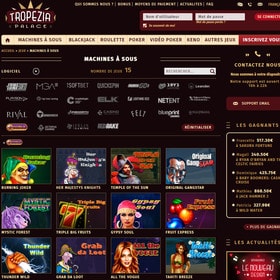 Machines a sous Noble Gaming sur Tropezia Palace Casino