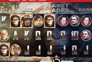 Machine à sous Planete des Singes sur Lucky31 Casino