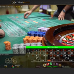 Exemple de table de live roulettes avec croupiers en direct