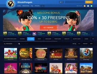 BitcoinPinguin, le casino en ligne pour joueurs de bitcoins