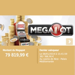 Le jackpot progressif Megapot remporté au Casino Partouche Palais Méditerranée de Nice