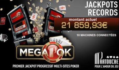 Megapok Partouche est un jackpot progressif de video poker