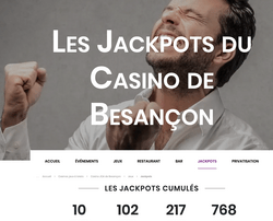Jackpot progressif du Casino de Besançon du groupe JOA