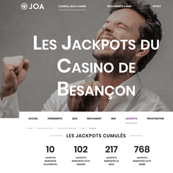 Jackpot progressif du Casino de Besançon du groupe JOA